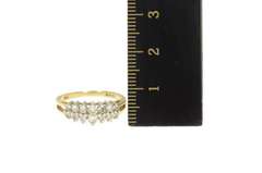 14K Yellow Gold 0.44 Ctw Graduated Diamond Statement Band Ring