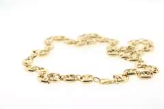 Stylish 14kt mariner solid gold chain