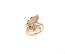 Remarkable Rose Gold Pink Butterfly Diamond Ring