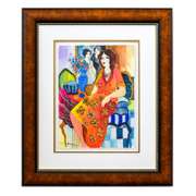 Patricia Govezensky, "Margaux" Framed Original Watercolor with Letter of Authenticity.