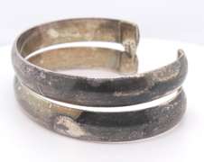 Vintage Sterling Silver Signed Cuff Bangle