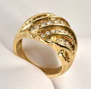 Sparkling Diamond Dome Ring