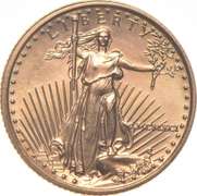 1991 $5 American Gold Eagle - 1/10 Oz. .999 Fine Gold