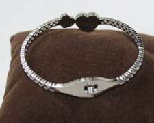 Stainless Steel Silver Color Heart Bracelet