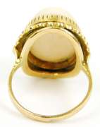 Amazing Antique 18K Angel Skin Coral Ring, Size 6.5