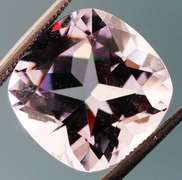 Glittering cushion cut 7.18ct pink Amethyst