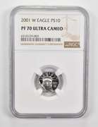 PF70 UCAM 2001-W $10 American Platinum Eagle - Graded NGC