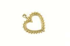 14K Yellow Gold 0.78 Ctw Heart Love Symbol Classic Valentine Pendant