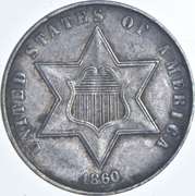 1860 Silver Three-Cent Piece