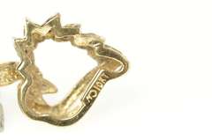 10K Yellow Gold Diamond Curvy Heart Love Symbol Pendant