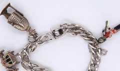 Vintage Sterling Silver Charm Bracelet