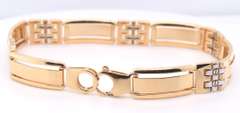 Gorgeous Yellow Gold Link Bar Bracelet