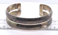 Vintage Sterling Silver Signed Cuff Bangle