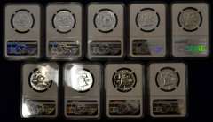 Run Of Franklin Half Dollars NGC PF66 1955-1963