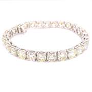 Elegant +30ctw Diamond Platinum Bracelet