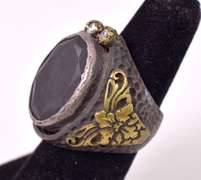 Captivating 11.19CTS Sapphire & White Crystal Ring in Sterling Silver