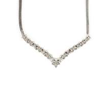 0.93ctw Diamond "V" Necklace in 14K