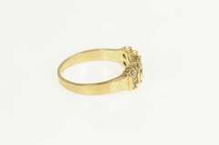 14K Yellow Gold 0.35 Ctw Diamond Striped Wedding Band Ring