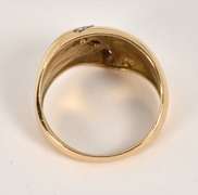 Modern 14k  Ring with Channel Set Diamonds