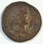 Scarce Mint Fausta Roman Bronze Piece. Died in 326 AD