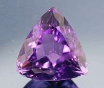 Glittering 7.83ct trillion cut Bolivian Amethyst