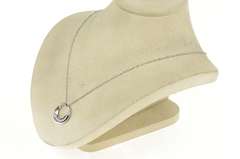 14K White Gold 0.37 Ctw Diamond Circle Journey Symbol Chain Necklace