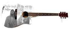 Taylor Swift Folklore Autographed Signed Custom Photo Graphics Guitar ACOA