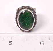 Gorgeous 7.80CTS Rare Green Sapphire Gemstone in Sterling Silver