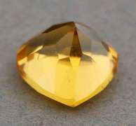 Large 5.97ct wide pear cut Madeira Citrine
