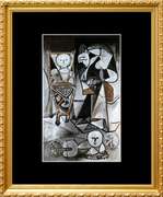 Pablo Picasso, Woman Drwaing Surrounded By Her Children