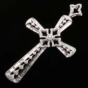 Stunning 18kt Diamond and White Gold Cross Pendant