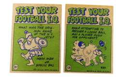 2 Topps 1972 Pro Action Football Cards