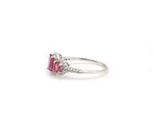 Incredible White Gold Tourmaline and Diamond Ring