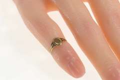 10K Yellow Gold Victorian Oval Plain Monogrammable Baby Ring