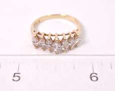 Stunning CZ Ring in Yellow Gold