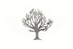 Sterling Silver Tree of Life Ornate Realistic Statement Pin/Brooch