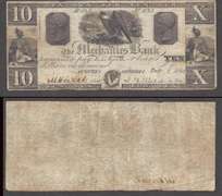 $10 1861 Obsolete The Mechanics Bank Augusta, GA