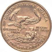 1991 $5 American Gold Eagle - 1/10 Oz. .999 Fine Gold