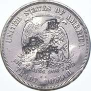 1875-CC Seated Liberty Trade Dollar - Chinese Chop Mark