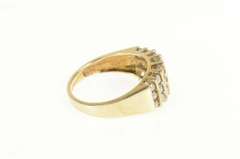 10K Yellow Gold Ctw Diamond Graduated Statement Band Ring