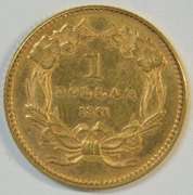 Real flashy 1861 US Type 3 $1 Gold Piece. Civil War issue