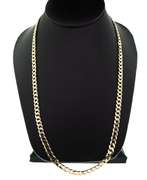 Refined 14kt gold rolo chain link necklace