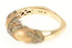 14K Rose Gold 0.96 Ctw Champagne Diamond Statement Ring