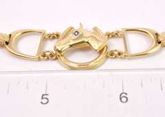 Excellent Equestrian Themed Bracelet in 14K Yellow Gold
