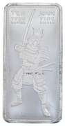 Samurai Warrior 10 Troy Oz. .999 Fine Silver Bar