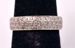 Brilliant Diamond Band Ring in White Gold