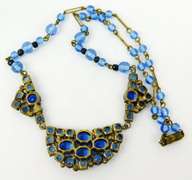 Regal Antique Austrian Blue Crystal Necklace