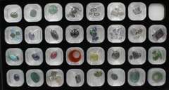 Tray of Loose Colored Gemstones