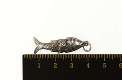 Sterling Silver Articulated Ornate Fish Statement Pendant