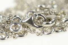 18K White Gold 4.20 Ctw Round Diamond By the Yard Chain Necklace